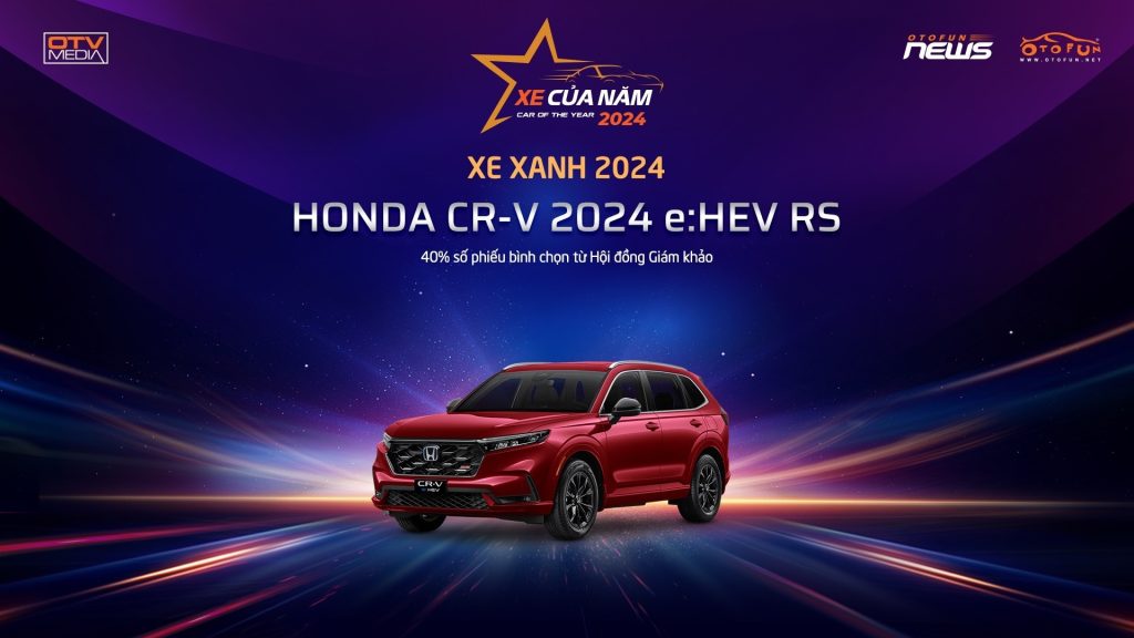 Honda CR-V 2024 e:HEV RS từng giành danh hiệu XE XANH 2024.
